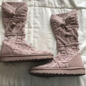 pink woven uggs